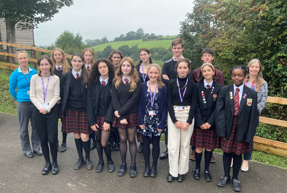 Sexey’s School Year 10 and Year 12 STEM Ambassadors with Mrs Radford James, Head of Science at Sexey’s School and Alison Eves from The Royal Institution