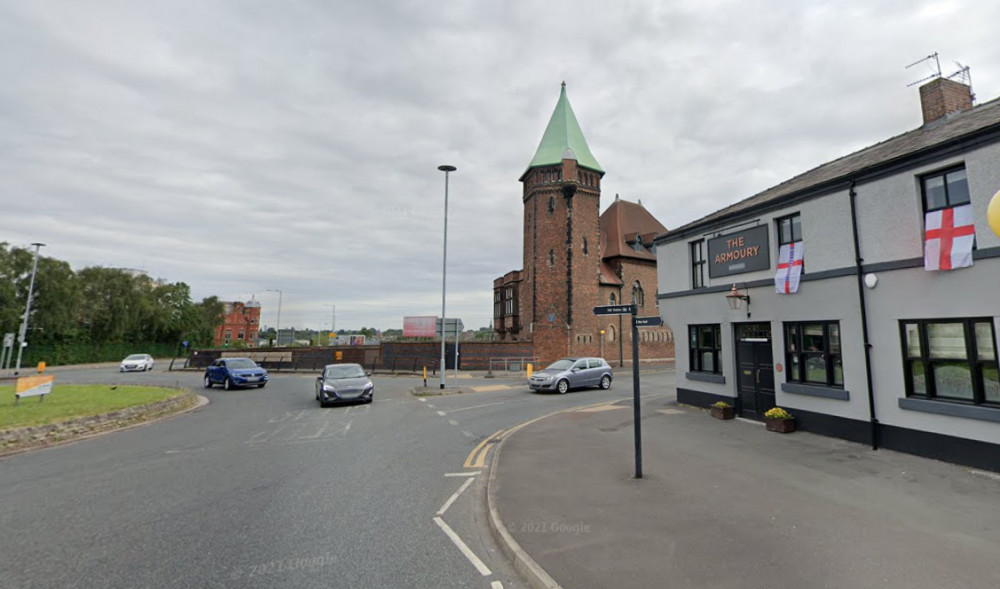 Extensive work is planned for the Armoury roundbaout between Stockport town centre and Edgeley, due to start in 2025 (Image - Google Maps)