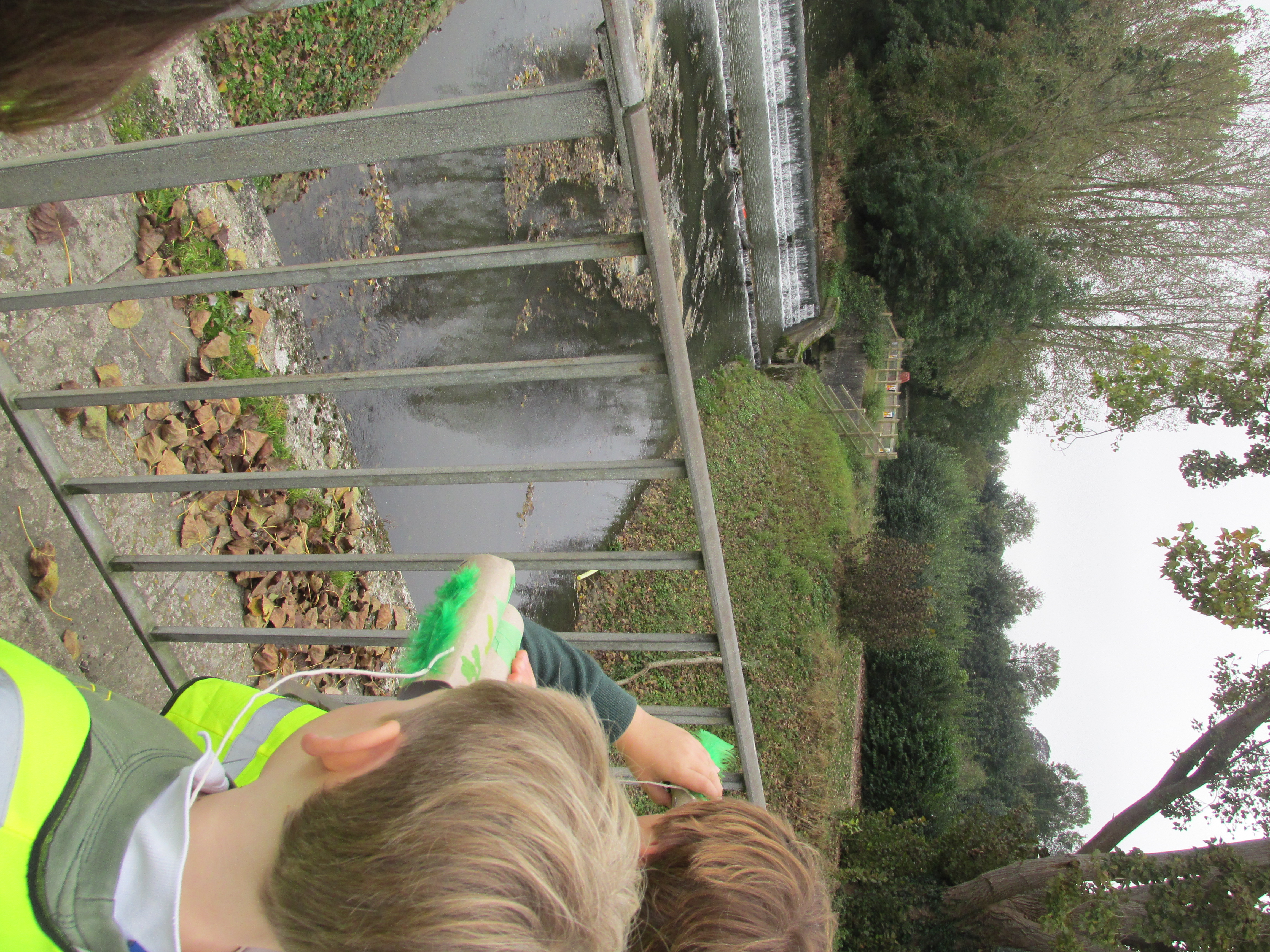 Is the weir a physical or  a human feature?  Photo : Vallis First School