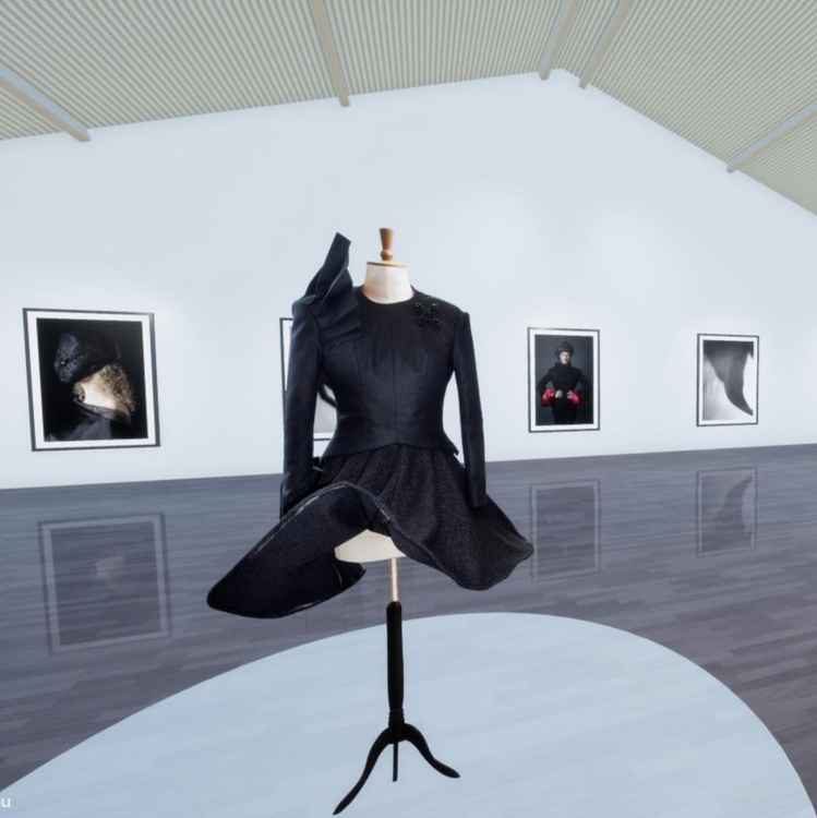 'Death Over Time Part 2' virtual fashion exhibition (Credit: @sarah_hollebon on Instagram) 'Death Over Time Part 2' virtual fashion exhibition (Credit: @sarah_hollebon on Instagram)