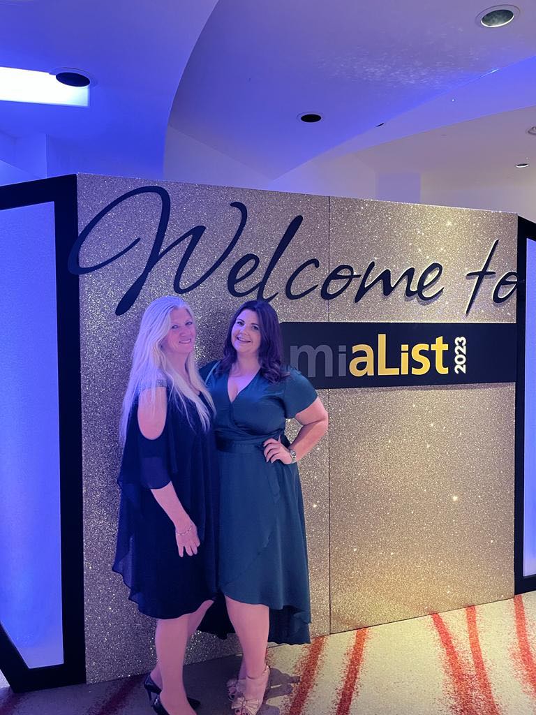 CEO Carol Paris (Left) and Head of Commercial Sales Charly Andrews (Right) at the miaList awards