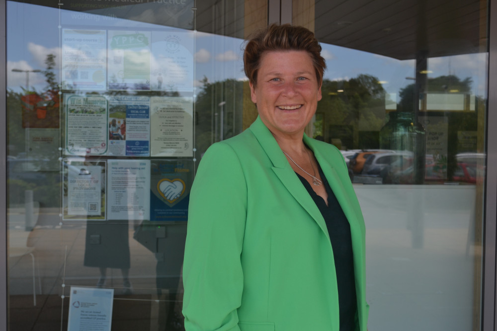 Frome MP Sarah Dyke visited Frome Medical Practice during her election campaign. Photo : Frome Nub News