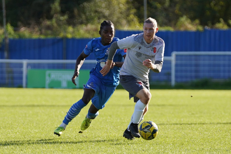 Maldon & Tiptree suffered a narrow defeat when Redbridge FC scored a fourth goal with just 20 seconds left of Saturday's match. (Credit: Roy Warner)