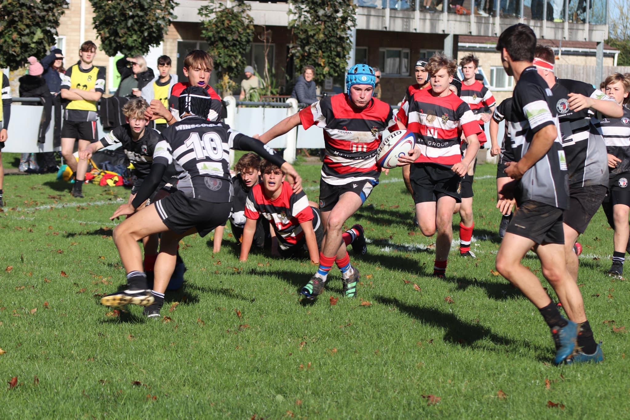 The Frome rugby Under 15s welcomed Winscombe RFC