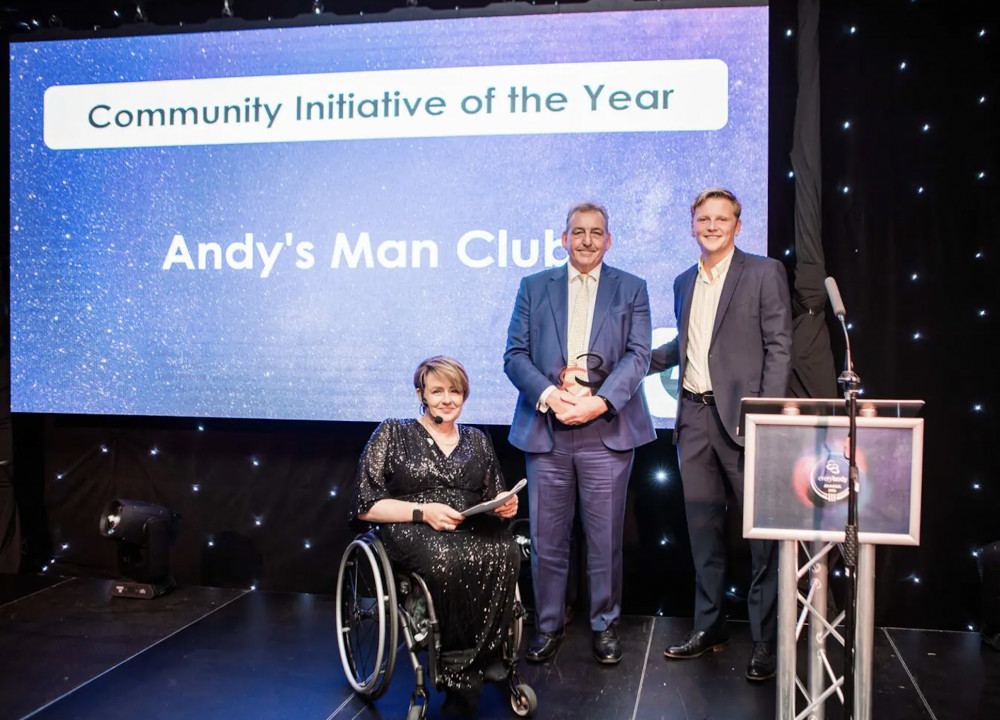 Andy's Man Club, which was founded in Macclesfield at the start of the year, have already won an award. 