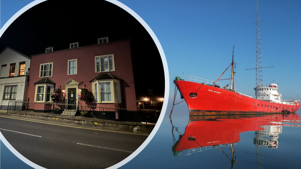 The Limes Guest House in Maldon and the Ross Revenge radio ship, moored in the Blackwater Estuary, will feature on a Channel 4 show this week. (Credit: Ben Shahrabi and Colm O'Laoi)