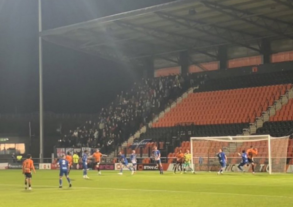 Aveley's fans were in good voice behind the goal. 