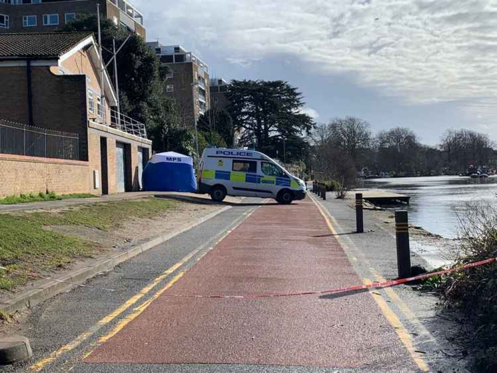 Police cordoned off the area