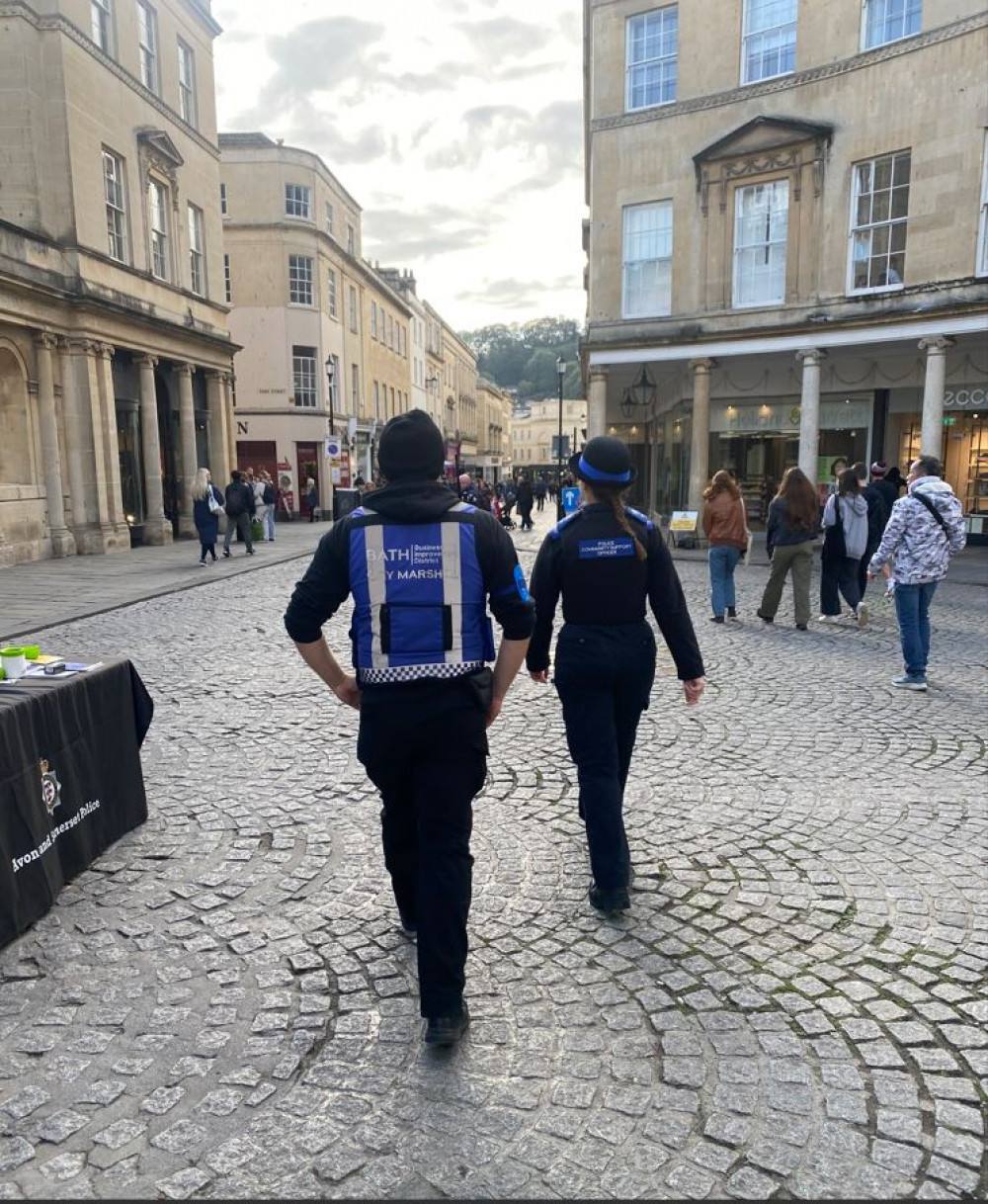 City Marshal PCSO and Bath BID on Patrol : Avon & Somerset Police 