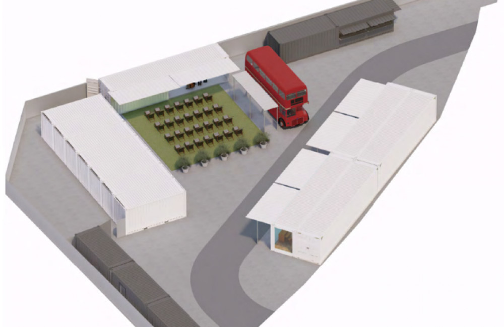 An artist’s impression showing how the re-use site in Acton could look like (credit: Ealing Council).