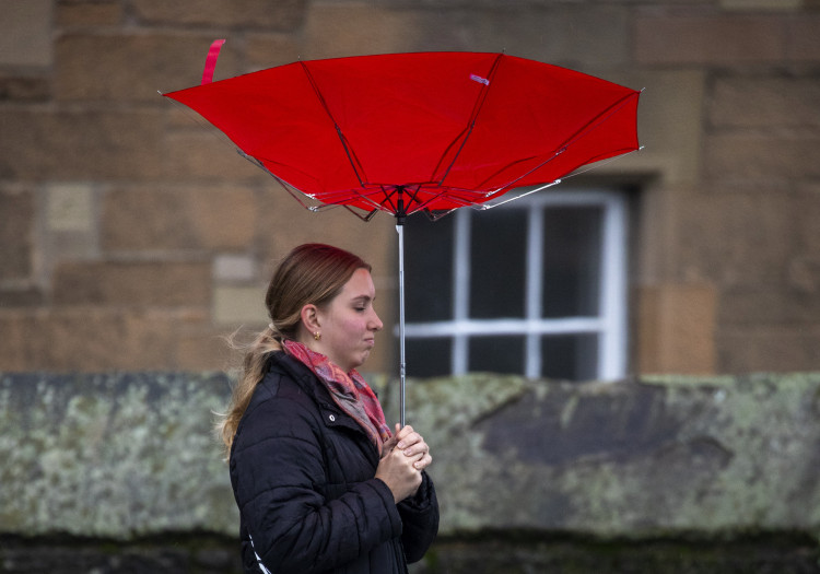 Trying to capture a deluge in a paper cup (Picture: Jimmy McLuckie)