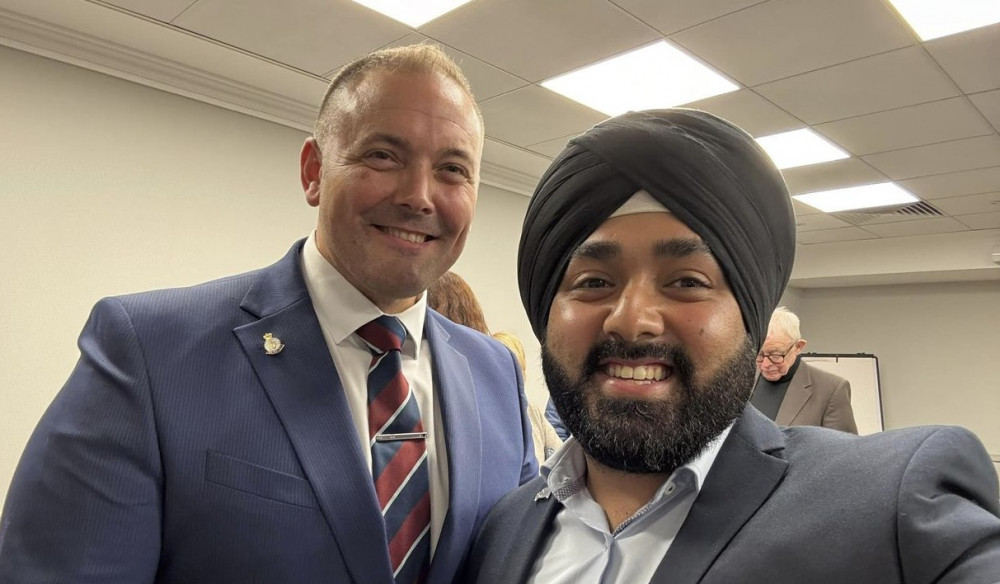 Conservative Party candidate Craig Smith with North West Leicestershire Conservatives official Kirat Sandhu. Photos: North West Leicestershire Conservatives