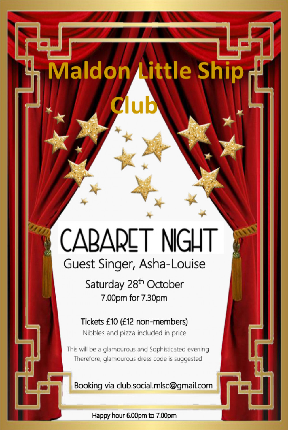 Cabaret Night at Maldon Little Ship Club. (Credit: Chris Bourne)