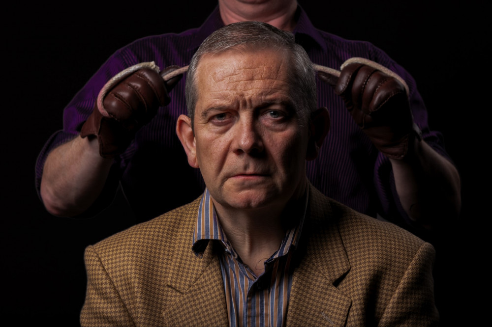 Harry Kent played by Des McCann - 'Murder by Misadventure' will keep a tight grip on its audience at Talisman Theatre (Photo credit: Robert Warner)