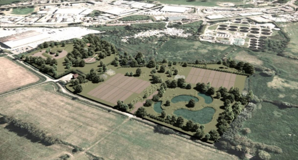 Detailed plans have now been unveiled for the Glastonbury food and regenerative farming centre, which will be constructed on Porchestall Drove by 2026 