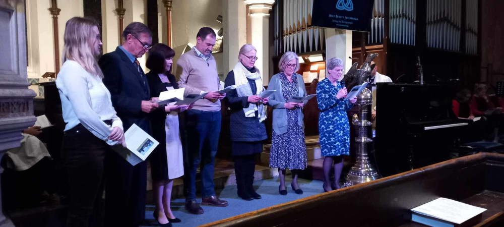 Members of the Holy Trinity congregation taking part in the service. (Photo Credit: Paul Butler).