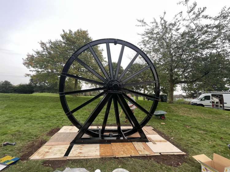 The wheel has returned 'home' to the Memorial Gardens in Donisthorpe near Ashby de la Zouch. All Photos: Friends of ODA Memorial Gardens