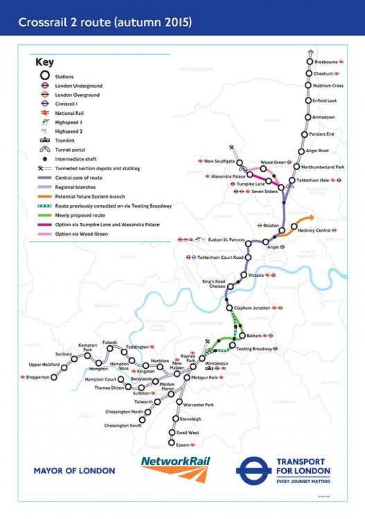 Crossrail 2 Map