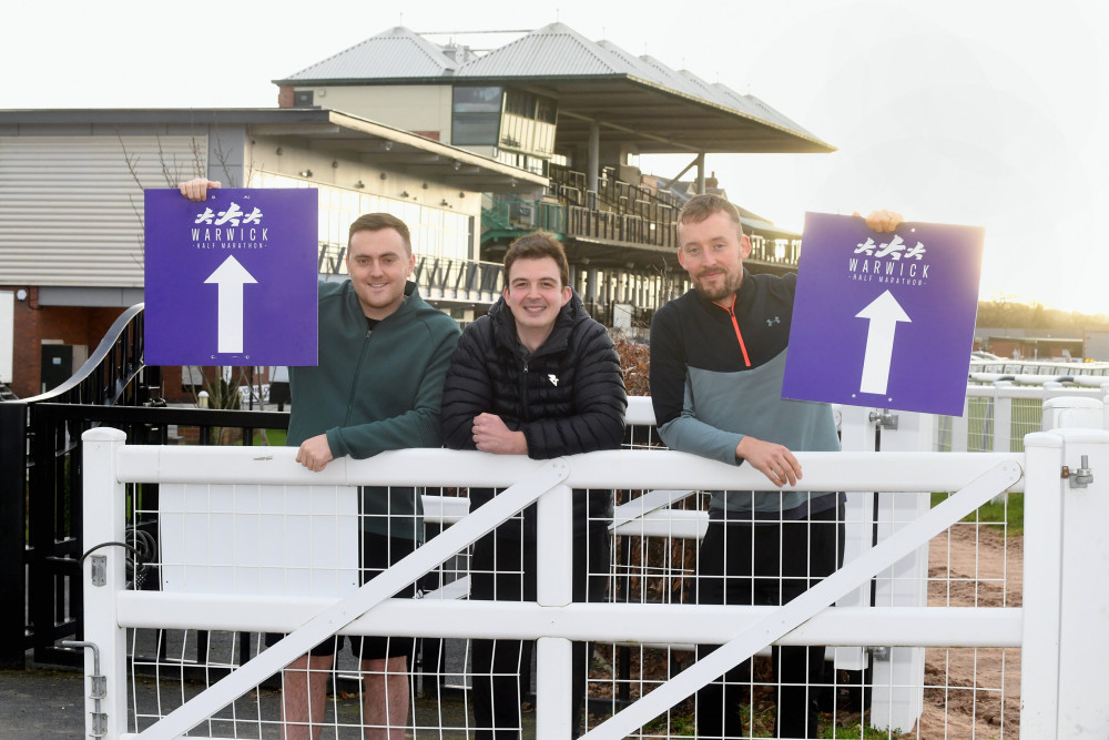 From left - The Wigley Group’s Bradley Hopkins, Rob Sullivan from race organisers Run Through, and The Wigley Group's Jonathan Wigley (image via Advent PR)