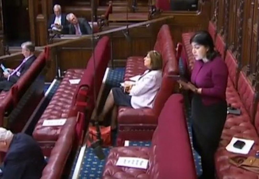 Baroness Sayeedi Warsi in the House of Lords (Picture: Common)