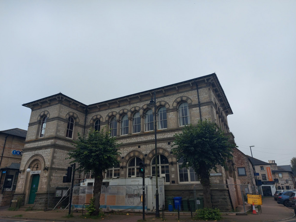 Midsomer Norton Town Hall from the outside October 10: Photo Midsomer Norton Nub News