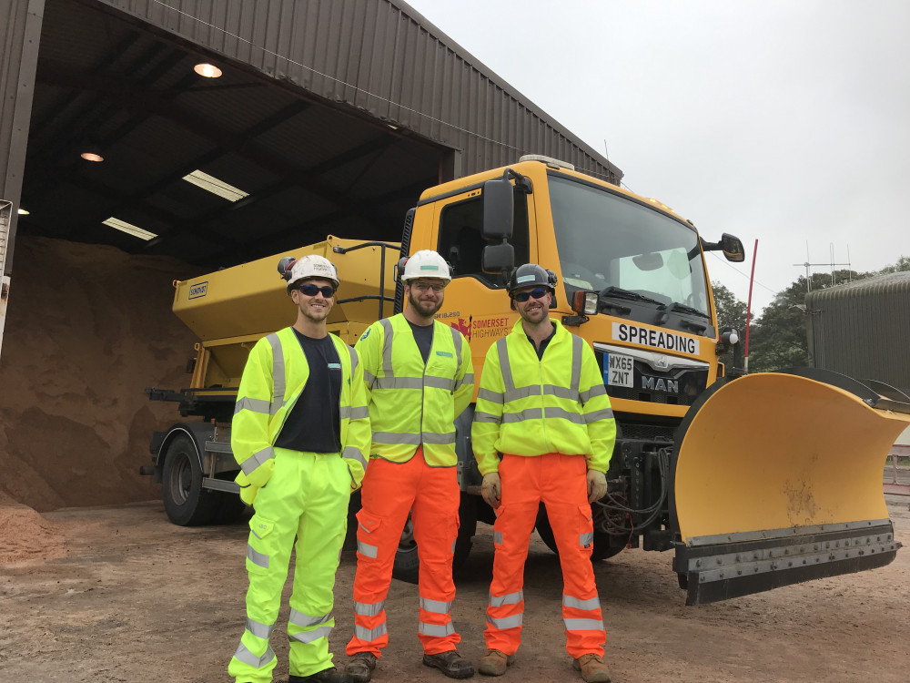 Somerset Gritters Josh, Jordan and Rich. Photo : Somerset Council 