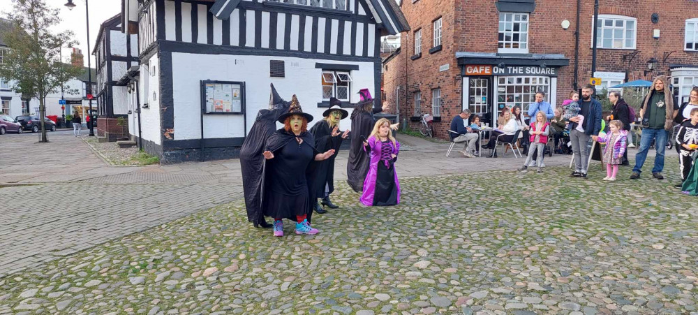 Sandbach's Saxon Players performed street theatre especially for the event. (Photo: Sandbach Partnership) 