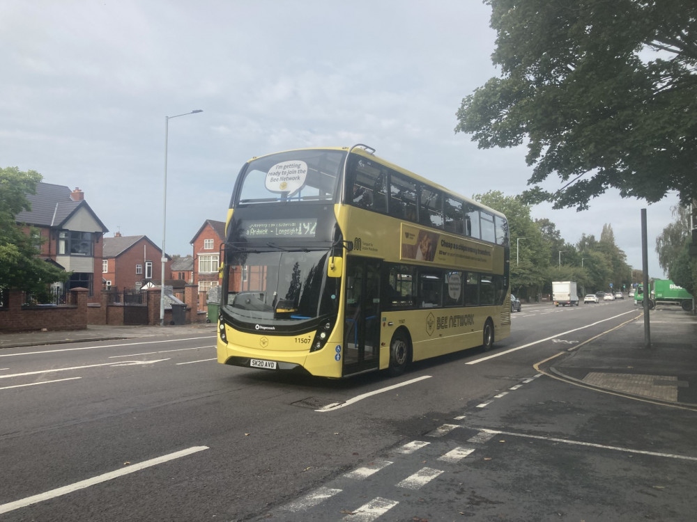 The new yellow buses have arrived in Stockport in preparation for when bus travel comes under public control (Image - Alasdair Perry)