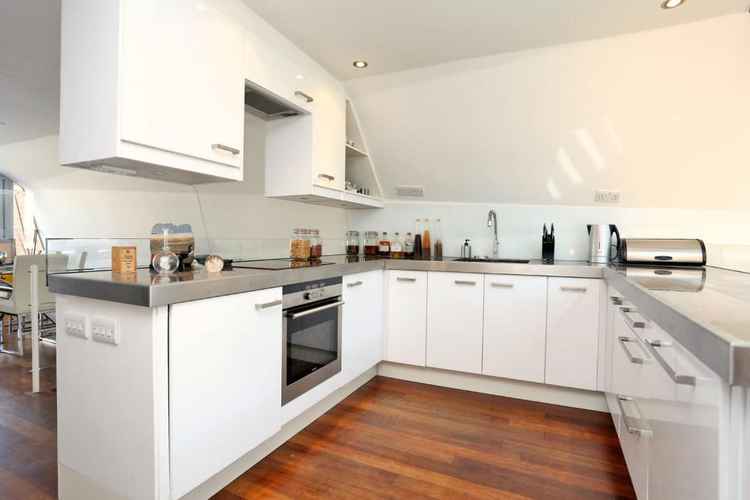 There's plenty of space in the kitchen with the yacht's high ceilings