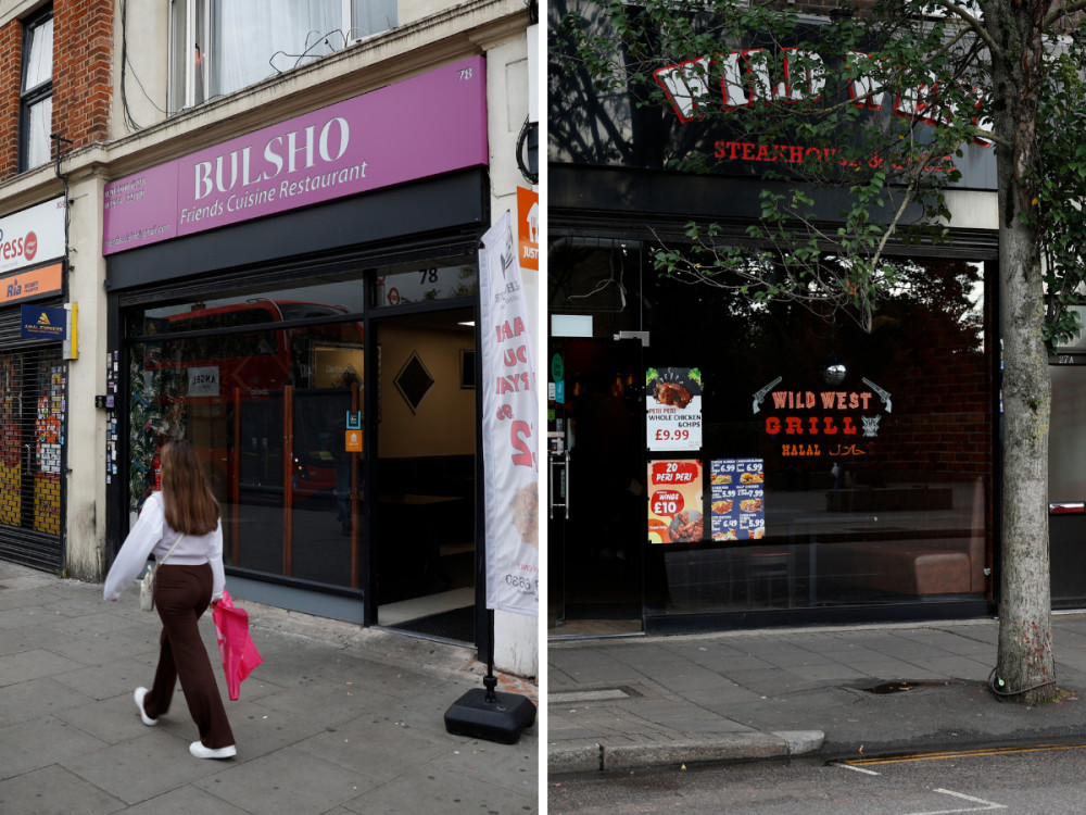 Wild West Grill on King Street and Bulsho Friends Cuisine on The Green both in Southall are both zero-rated meaning that “urgent improvement is necessary” (credit: Facundo Arrizabalaga/ MyLondon).