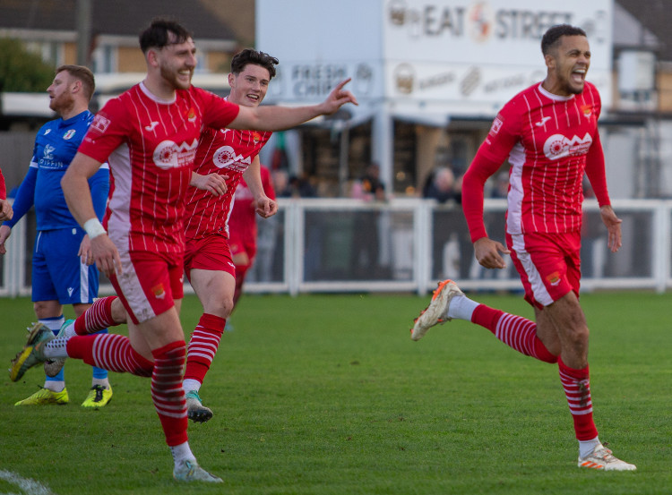 The contrast in emptions was clear as Felixstowe ran away with the match.  (Picture: Stefan Peck)