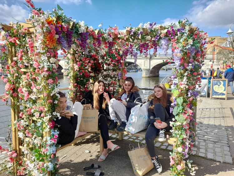 A rose bench has been installed by Kingston riverside as part of the campaign