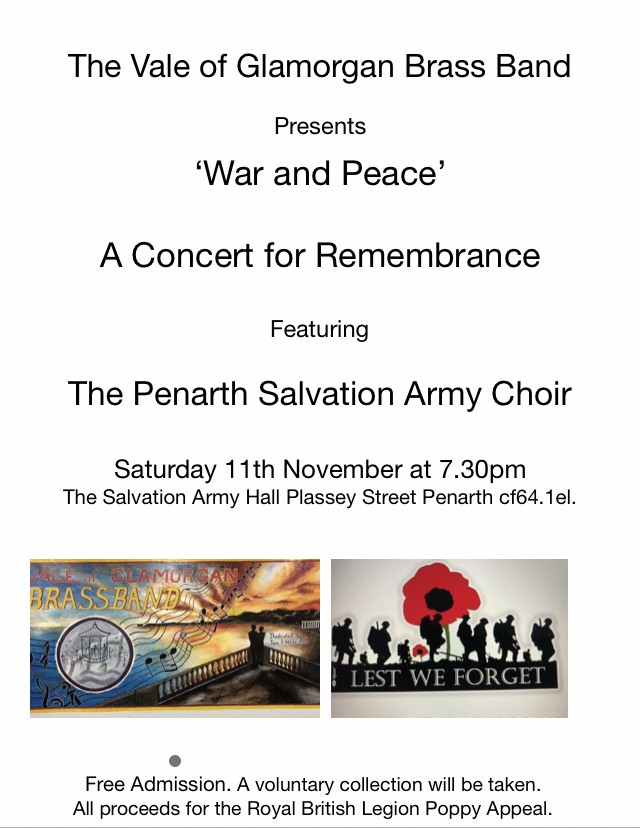 Poster for Remembrance Concert