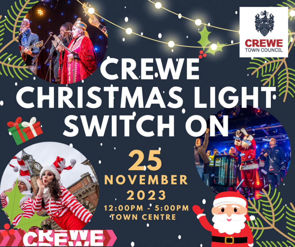 Crewe's 2022 'community' Christmas Light Switch On schedule