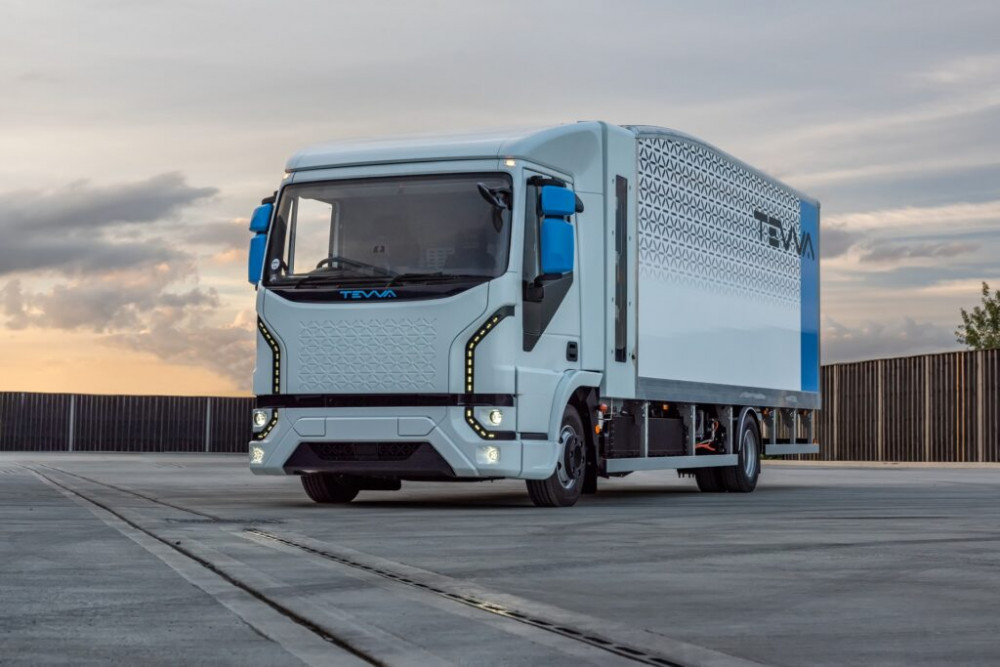 Electric and hydrogen truck manufacturers Tevva unveiled the UK's first hydrogen-powered lorry in Stoneleigh last year (Image supplied)