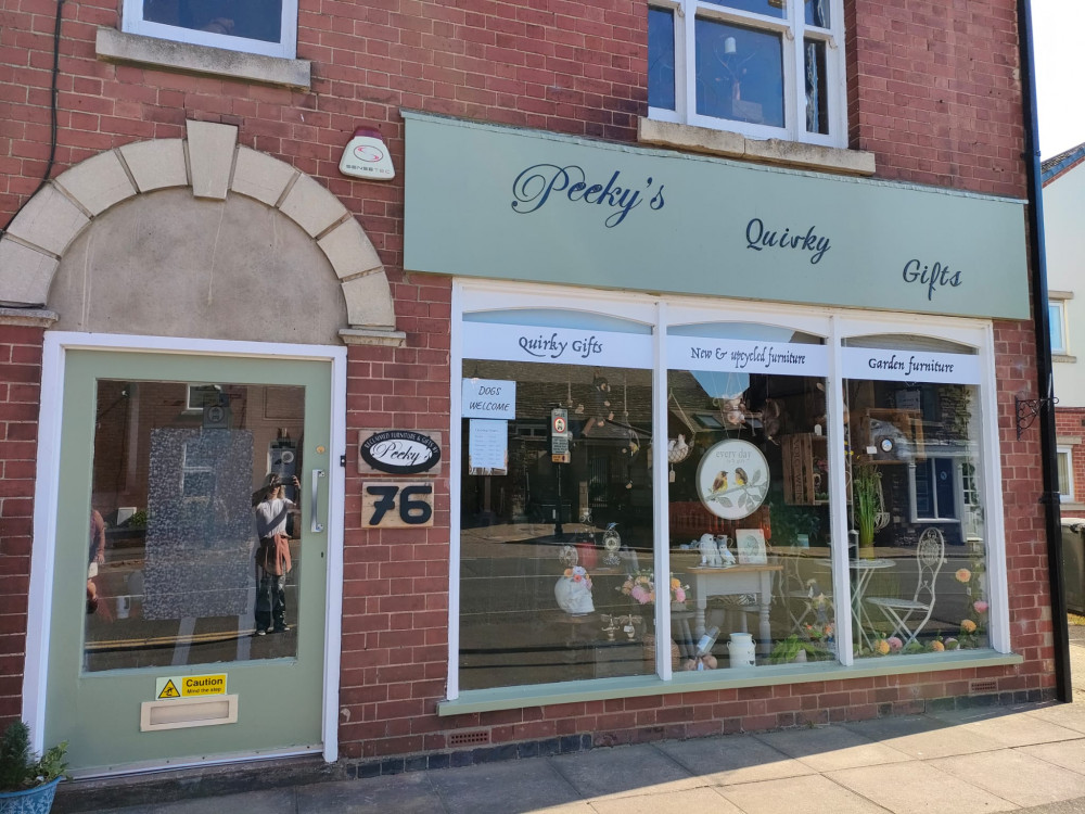 Find Peeky's Quirky Gifts on South Street, Oakham, Rutland. Image credit: Nub News. 