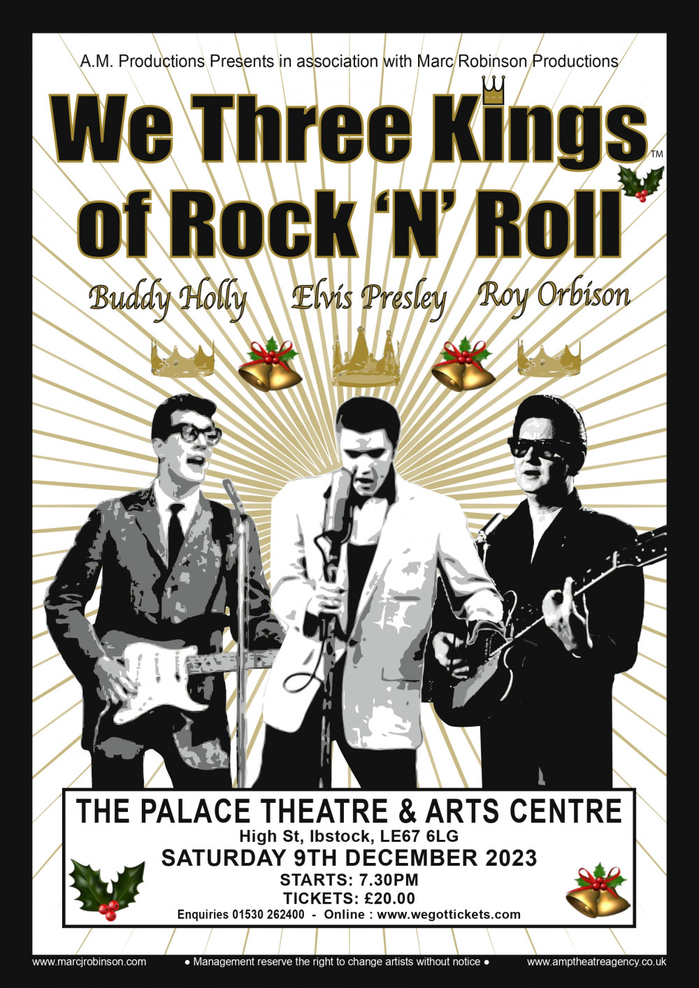 We Three Kings of Rock N Roll at The Palace Community Centre, Ibstock, near Coalville