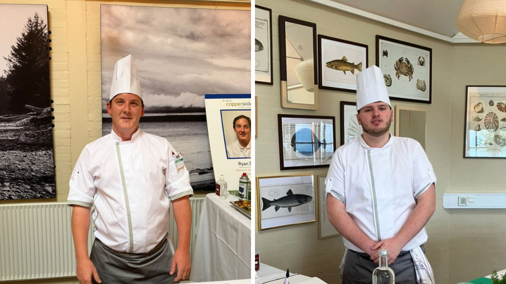 Thomas Parker (left) and Ryan Dare recently competed at the the UK at the Europe Copper Skillet Final (images supplied)