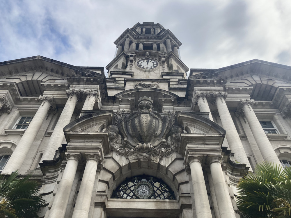 A wide range of festive events are taking place at Stockport Town Hall this December (excuse the palm trees in the foreground) (Image - Alasdair Perry)