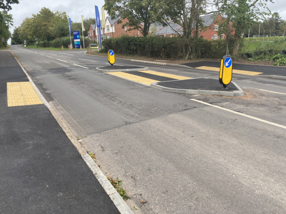 One of the new crossings on Glasshouse Lane (image by James Smith)