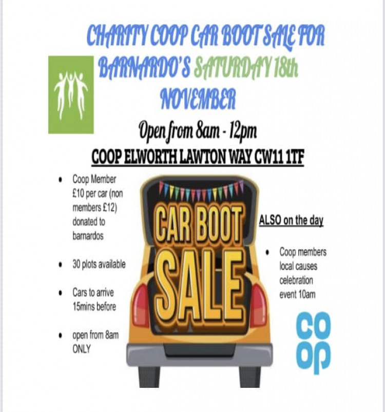 This year there's a charity car boot sale as part of the annual local causes presentation. (Image: Co-op)