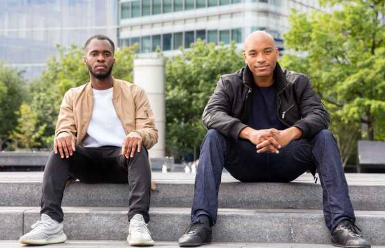 Business School graduate Christian Facey (right) set up AudioMob with Wilfrid Obeng (left). The pair were featured in the Forbes list / Kingston University