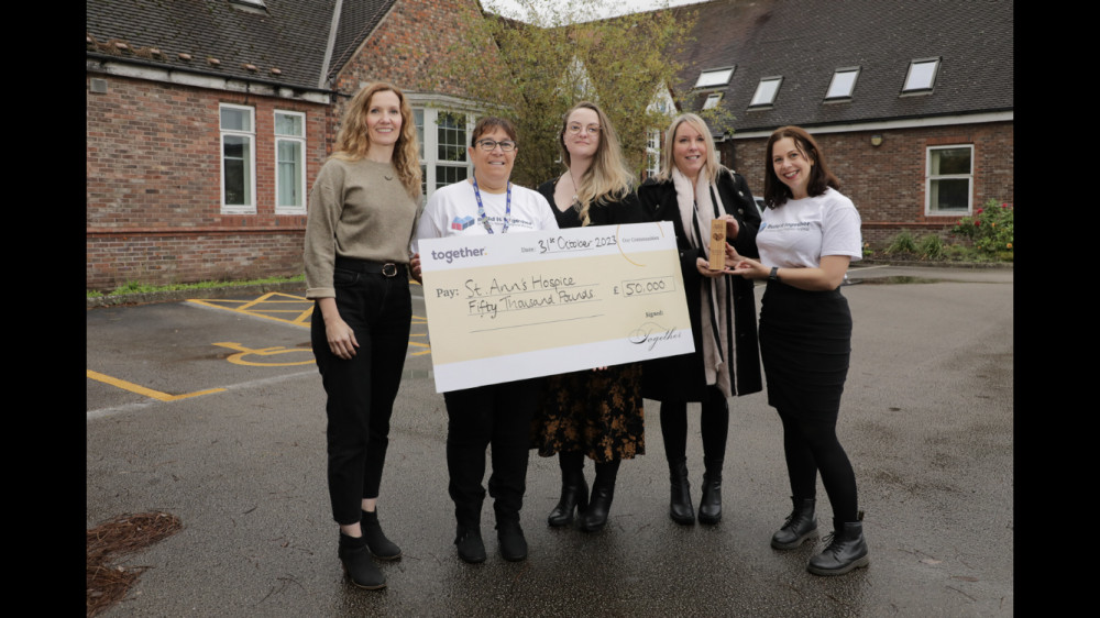 Cheadle-based company Together has provided an additional £50,000 towards the construction of St Ann’s new hospice building (Image - St Ann’s Hospice)