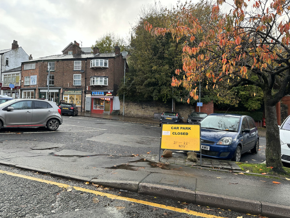 The carpark pictured yesterday. (Image - Macclesfield Nub News) 