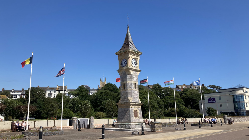Clock tower, Exmouth seafront (Nub News)
