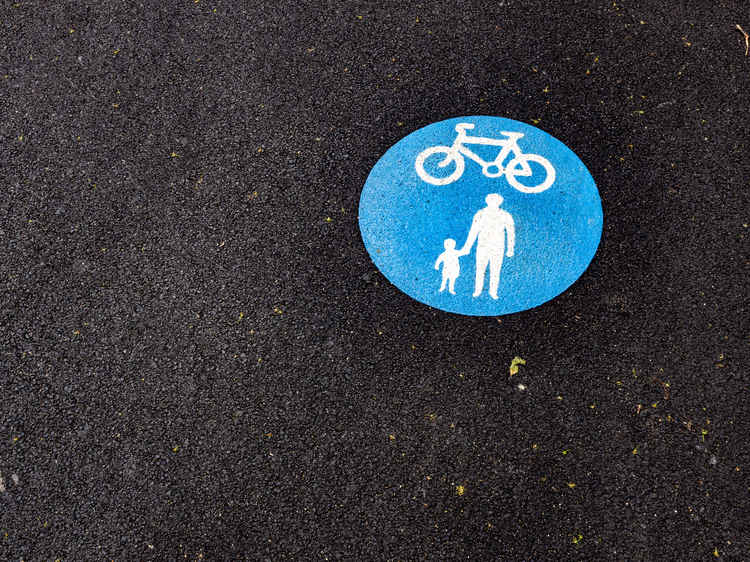 Signage on the cycle path (Credit: Ollie Monk)