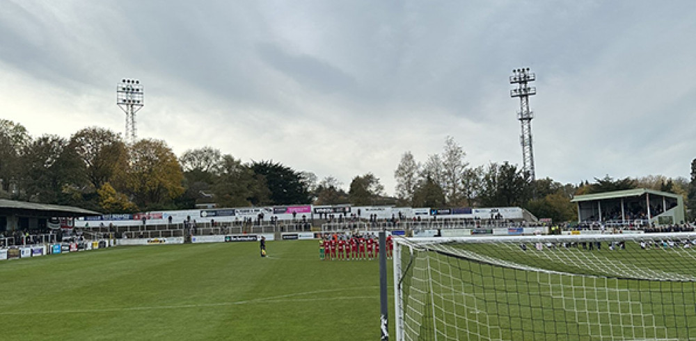 Millers lined up to pay their Remembrance respects at Twerton park