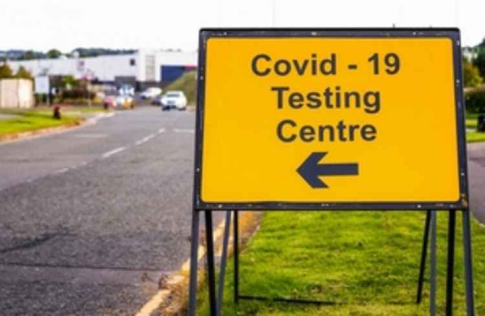 A sign for the test centre