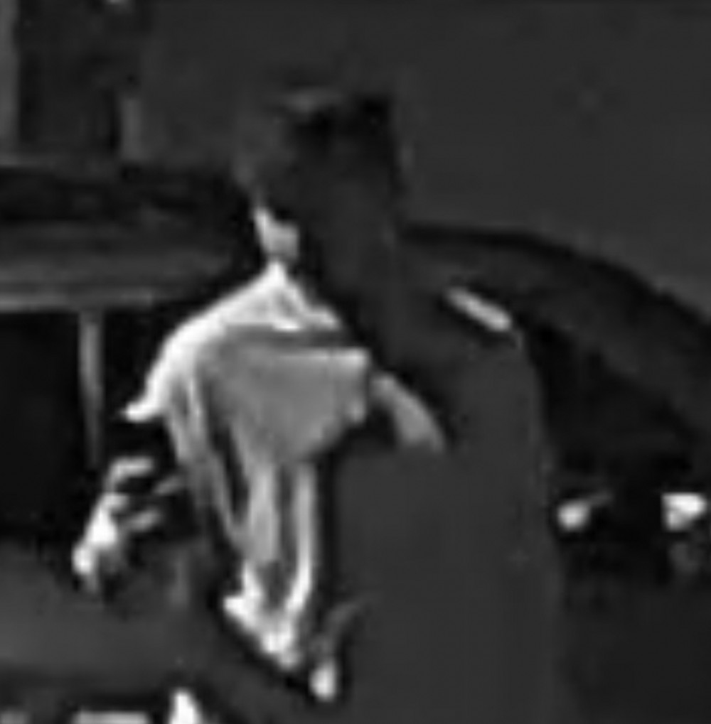 Do you recognise this man. Police released black and white image in bid to help catch burglar. 
