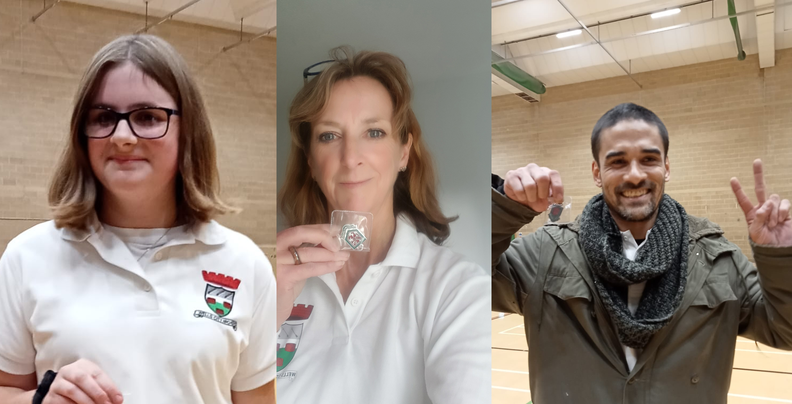  Medal winners: Left Clare Hudsmith; centre Sue Matthews; right Louis Dugdale